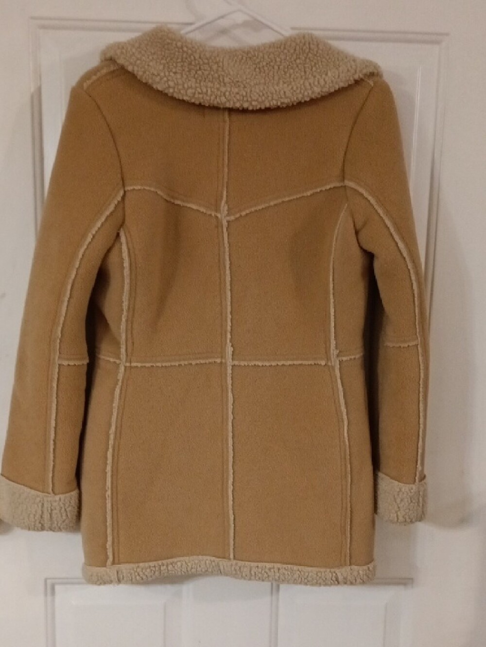 Old Navy Camel Shearling-Trim Pea Coat - Picture 5 of 5